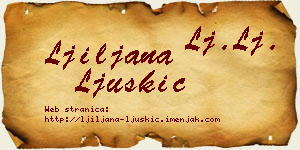 Ljiljana Ljuškić vizit kartica